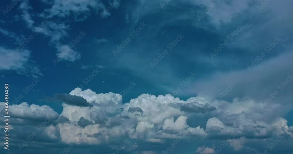 Movement of clouds in the blue sky. Movement of clouds in the blue sky.