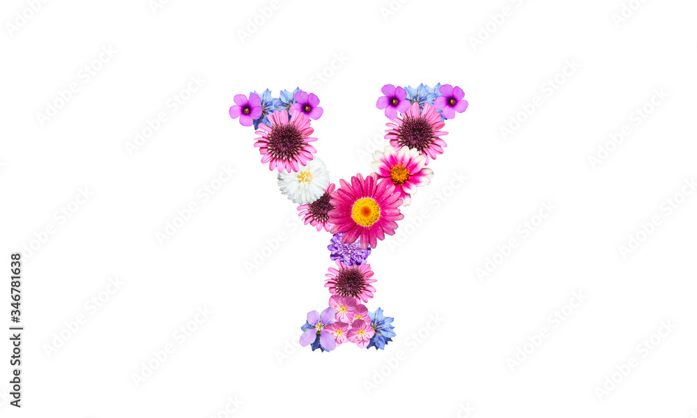花文字（花のフォント）、アルファベットのY