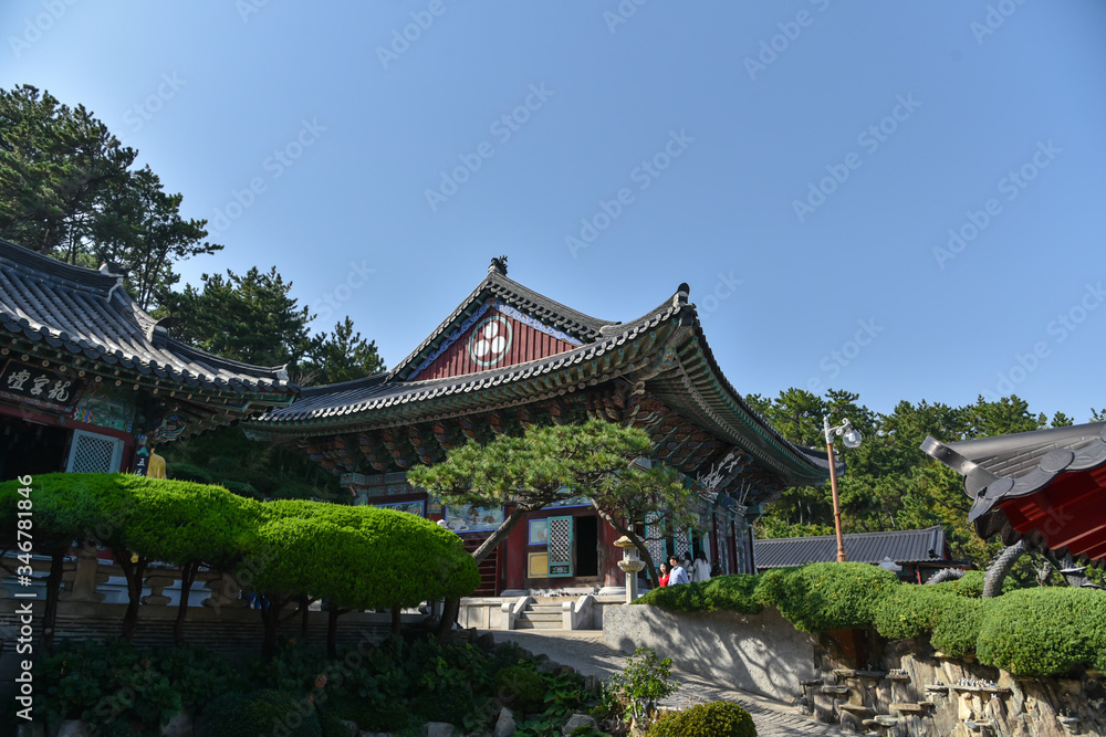 Landscape of Haedong Yonggung Temple of Busan in Korea.