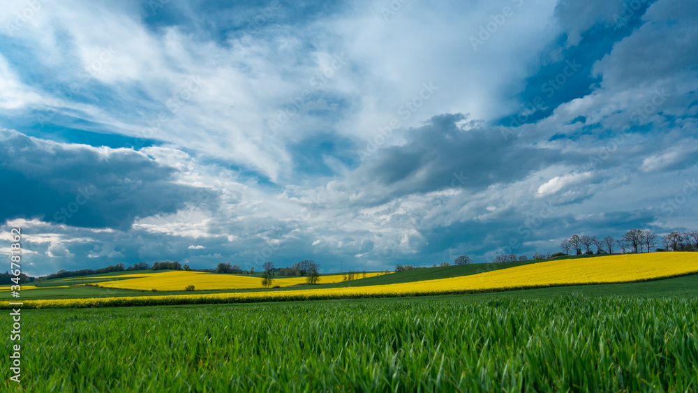 Obraz premium WIOSENNY PEJZAŻ NA WZGÓRZACH TRZEBNICKICH