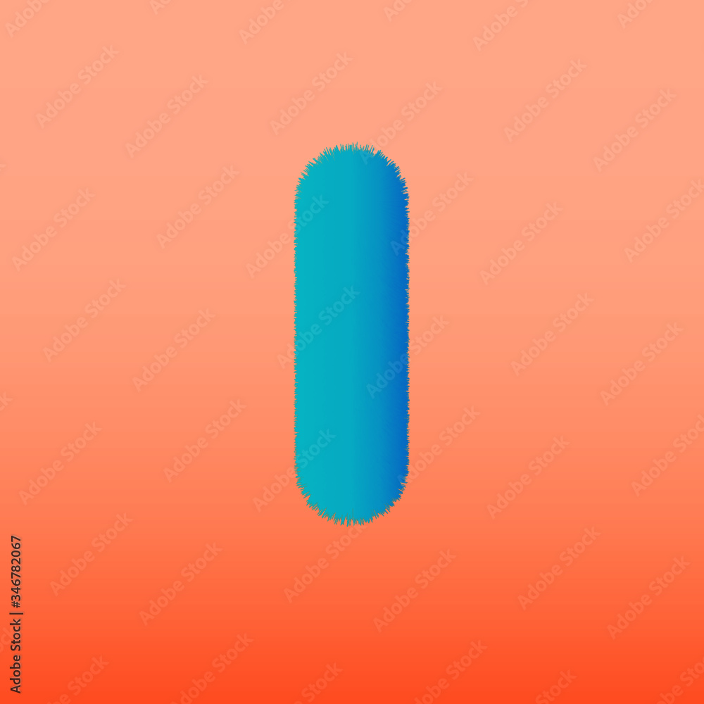 fluffy the letter I on the gradient fluffy the letter I on the gradient