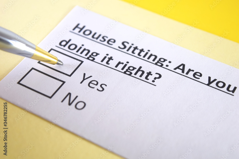One person is answering question about house sitting. One person is answering question about house sitting.