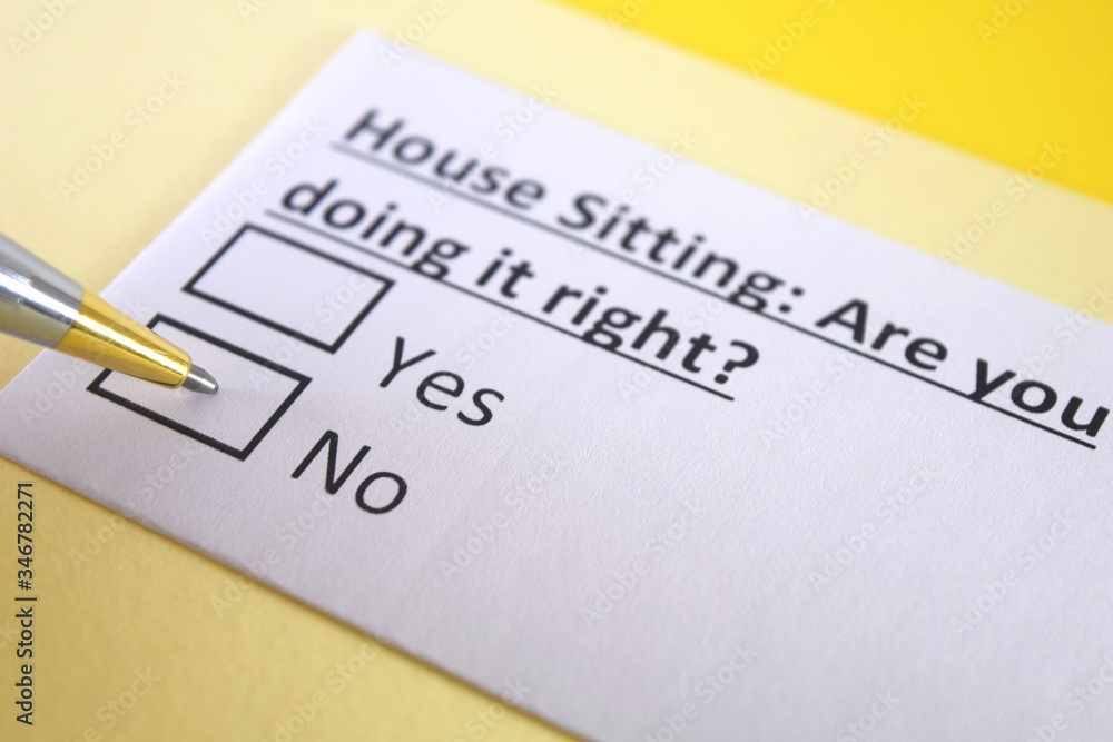 One person is answering question about house sitting. One person is answering question about house sitting.