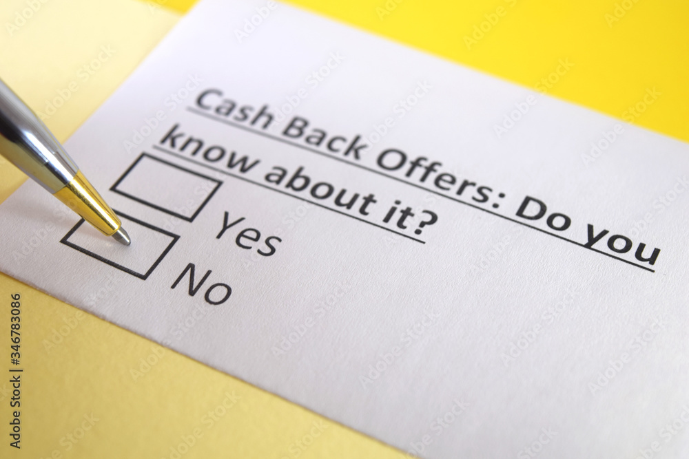 One person is answering question about cash back offers. One person is answering question about cash back offers.