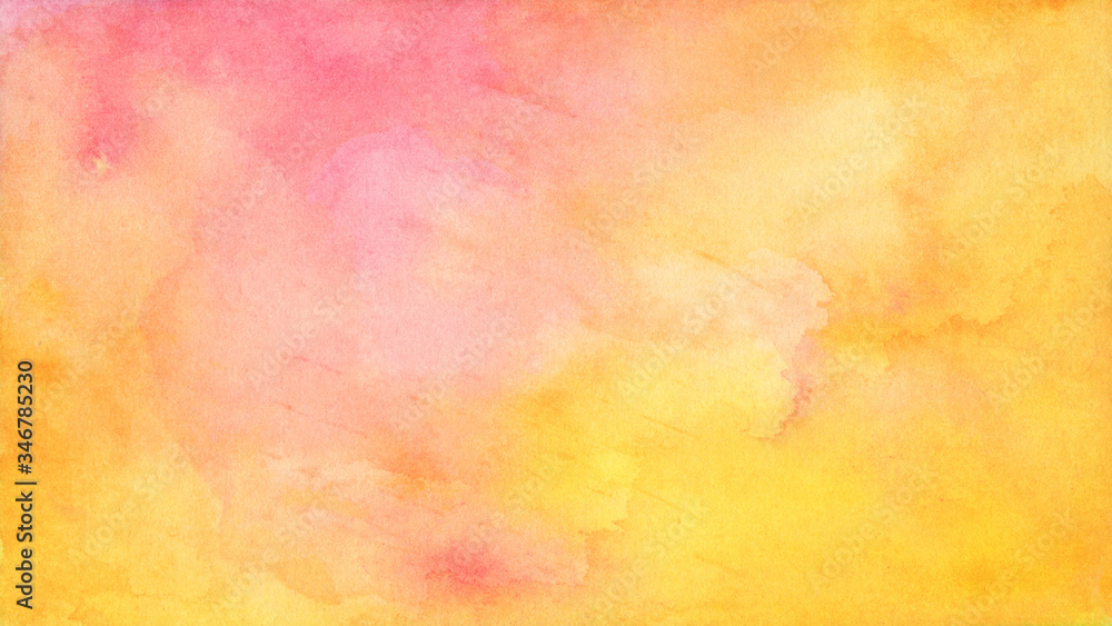 Pink and Yellow soft colorful background. Abstract colorful watercolor.