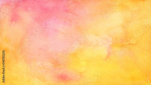 Pink and Yellow soft colorful background. Abstract colorful watercolor.