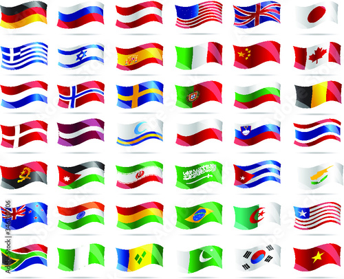 World national flags set