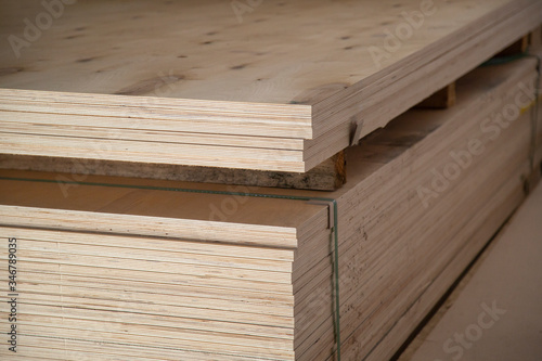 Plywood for construction.Finishing material. Building material.