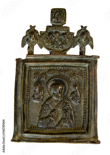 Saint Nicholas the Wonderworker. Road Orthodox Ancient Folding. 18 century.