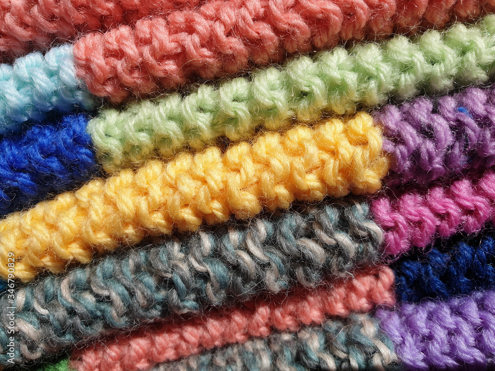 colourful knitting