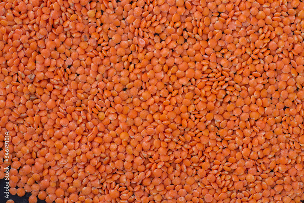 Orange lentils full background top view. Legumes pulses texture. Orange lentils full background top view. Legumes pulses texture.