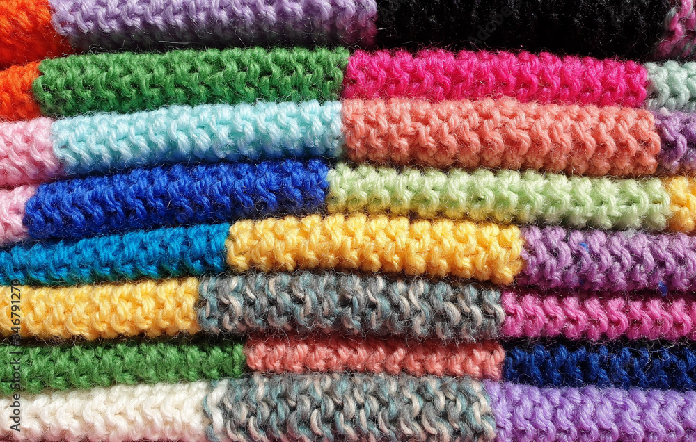 colourful wool fabric