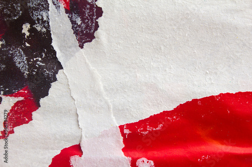 Wallpaper Mural White and red torn and crumpled paper posters texture background. Torontodigital.ca