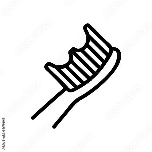 orthodontic brush for teeth and gums icon vector. orthodontic brush for teeth and gums sign. isolated contour symbol illustration