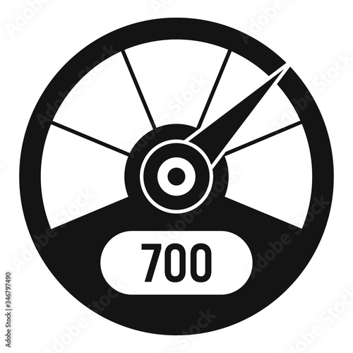Report credit score icon. Simple illustration of report credit score vector icon for web design isolated on white background