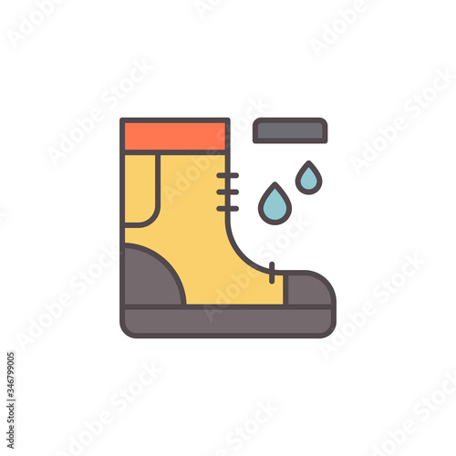 Wash your shoes vector icon symbol cleaning isolated on white background