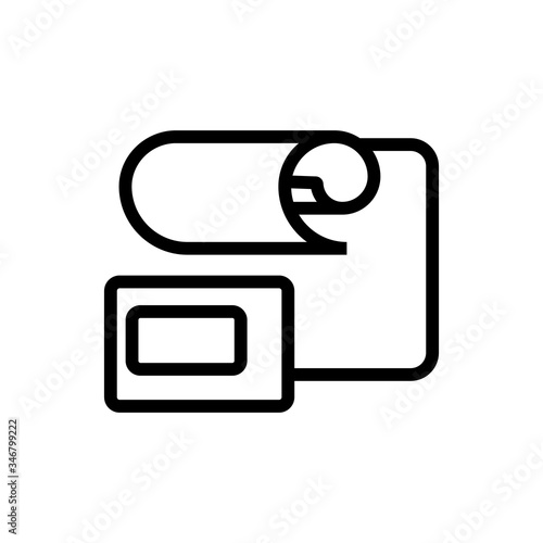 mechanical blood pressure monitor with report icon vector. mechanical blood pressure monitor with report sign. isolated contour symbol illustration