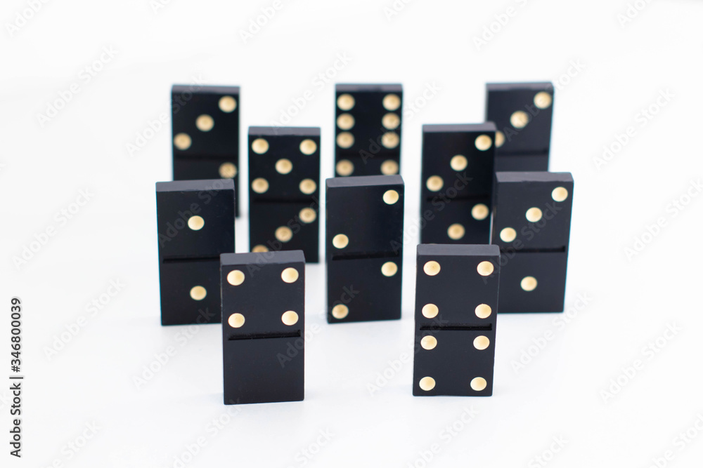 Domino dice on a white background. Board games Domino dice on a white background. Board games