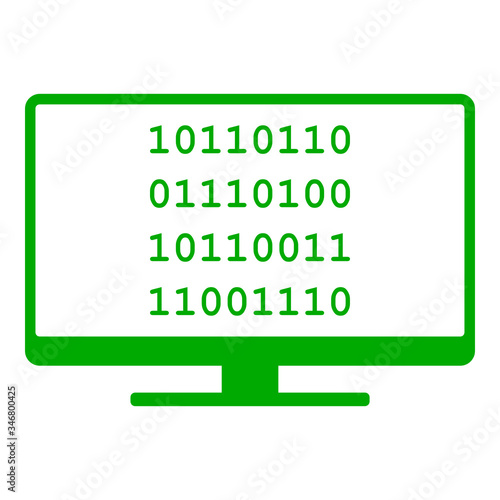 Binärcode und Monitor