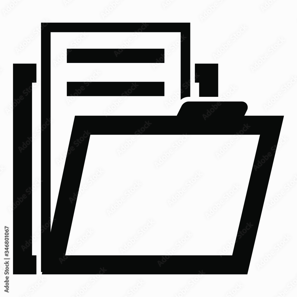 New folder icon. Illustration of a document. Collection of documents. Vector icon. New folder icon. Illustration of a document. Collection of documents. Vector icon.