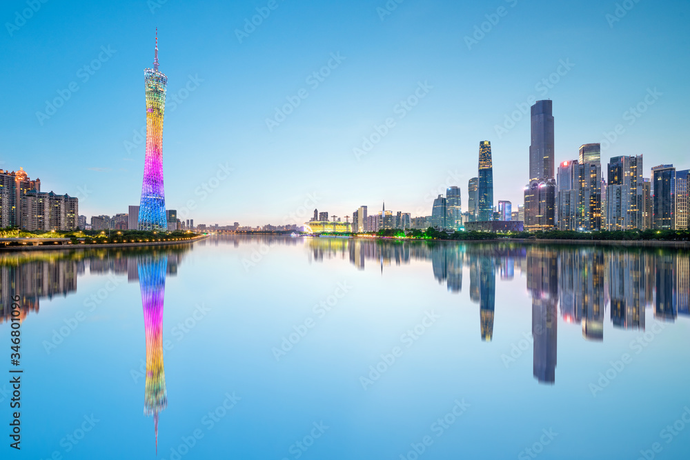 skyline and cityscape of modern city Guangzhou 