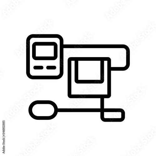 mechanical blood pressure monitor icon vector. mechanical blood pressure monitor sign. isolated contour symbol illustration