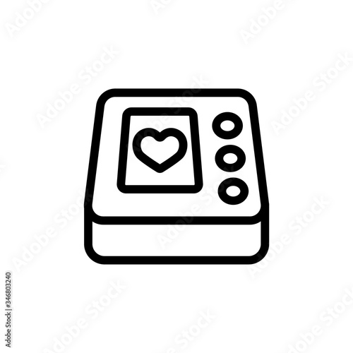 electric medical blood pressure monitor icon vector. electric medical blood pressure monitor sign. isolated contour symbol illustration
