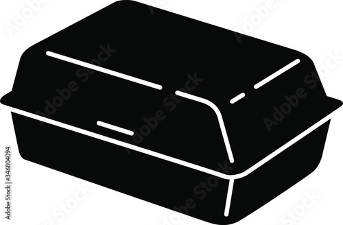 Foam meal box icon