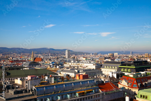 Beautiful landscape of the European city of Vienna  Austria.