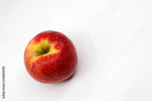 Isolated red apple in white background