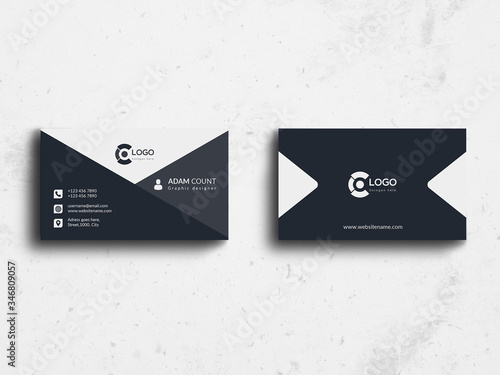 Simple and clean business card template vector design. Modern,creative, or corporate flat business card and visiting card.