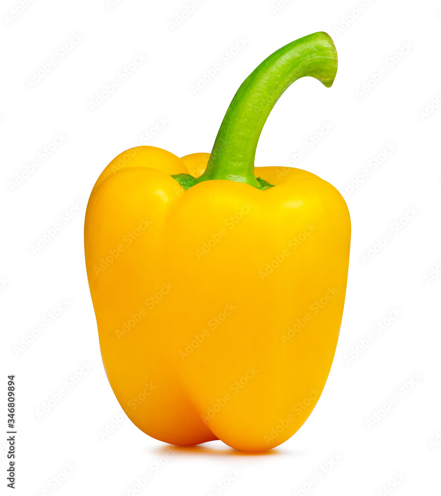Fresh yellow pepper on white background isolation Fresh yellow pepper on white background isolation
