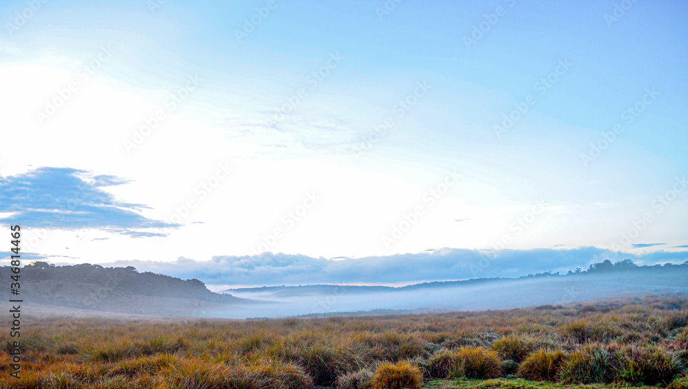mountain landscape with fog mountain landscape with fog