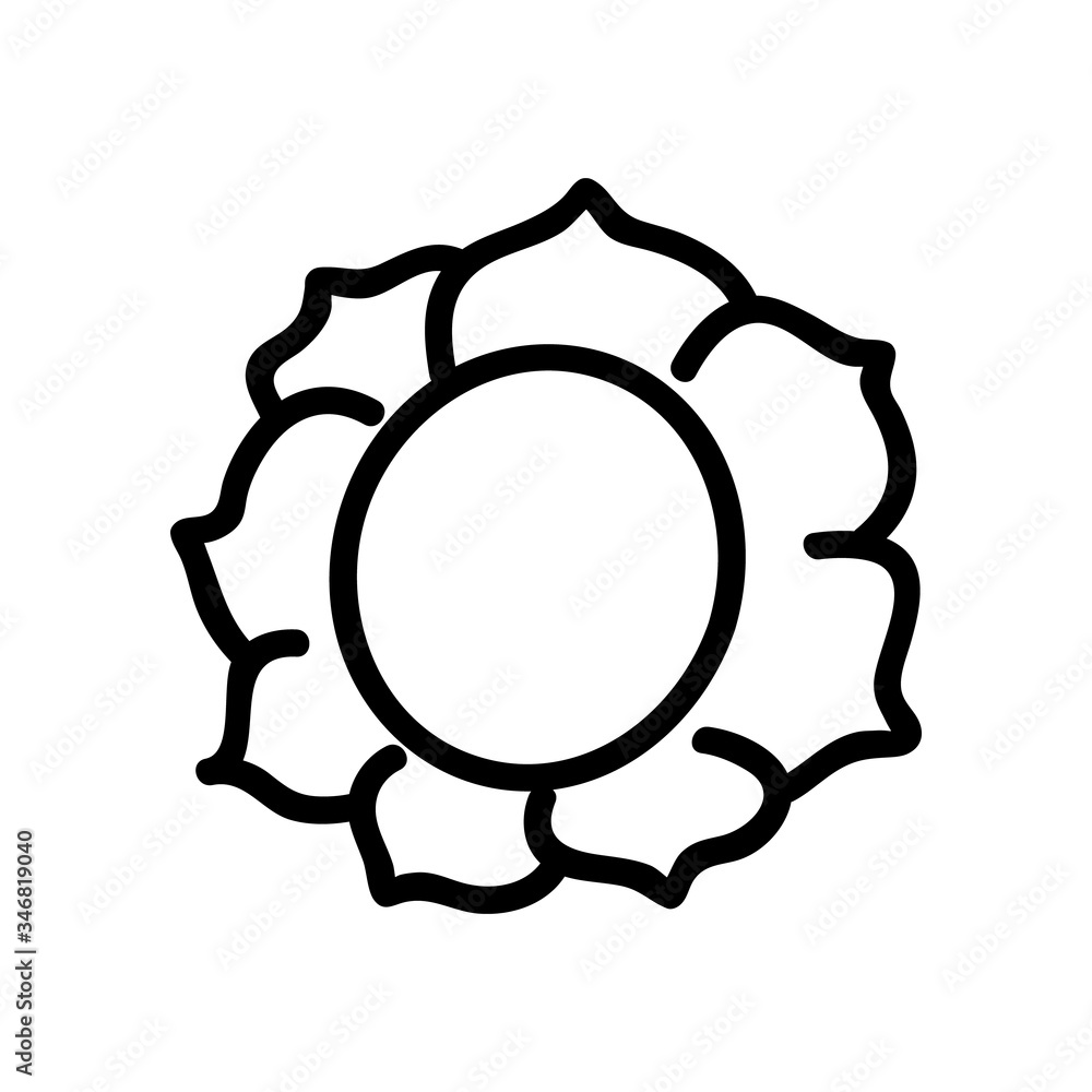 sunflower flower plant icon vector. sunflower flower plant sign. isolated contour symbol illustration sunflower flower plant icon vector. sunflower flower plant sign. isolated contour symbol illustration