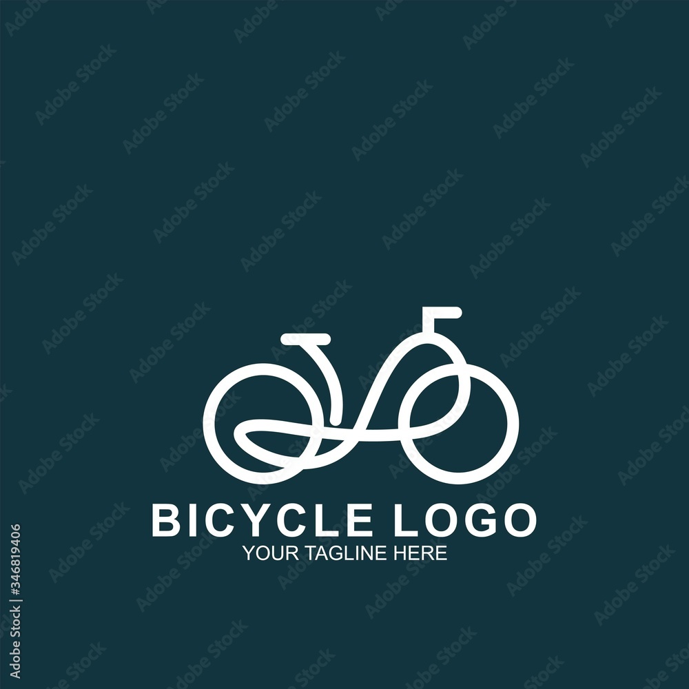 Bicycle logo design template Bicycle logo design template