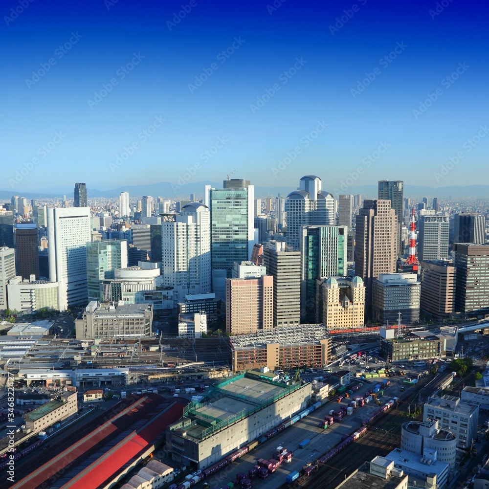 Osaka. Japanese landmarks. Osaka. Japanese landmarks.
