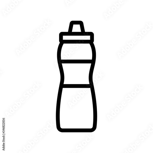 bottle shaker icon vector. bottle shaker sign. isolated contour symbol illustration