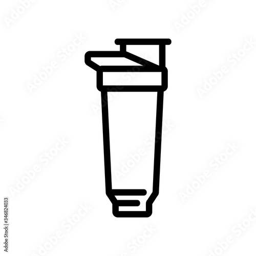 shaking auxiliary glass shaker icon vector. shaking auxiliary glass shaker sign. isolated contour symbol illustration