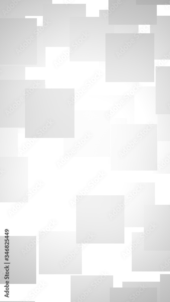 White abstract background. Misty backdrop with grey squares. 3D illustration