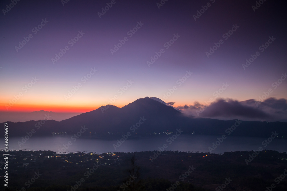 Obraz premium Sunrise in Mount Batur, Bali