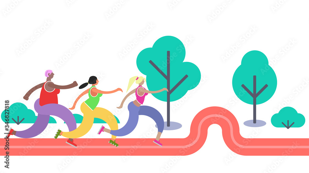 Fototapeta premium Modern Flat design people and Business concept for Smart Workout, easy to use and highly customizable. Modern vector illustration concept, isolated on white background.