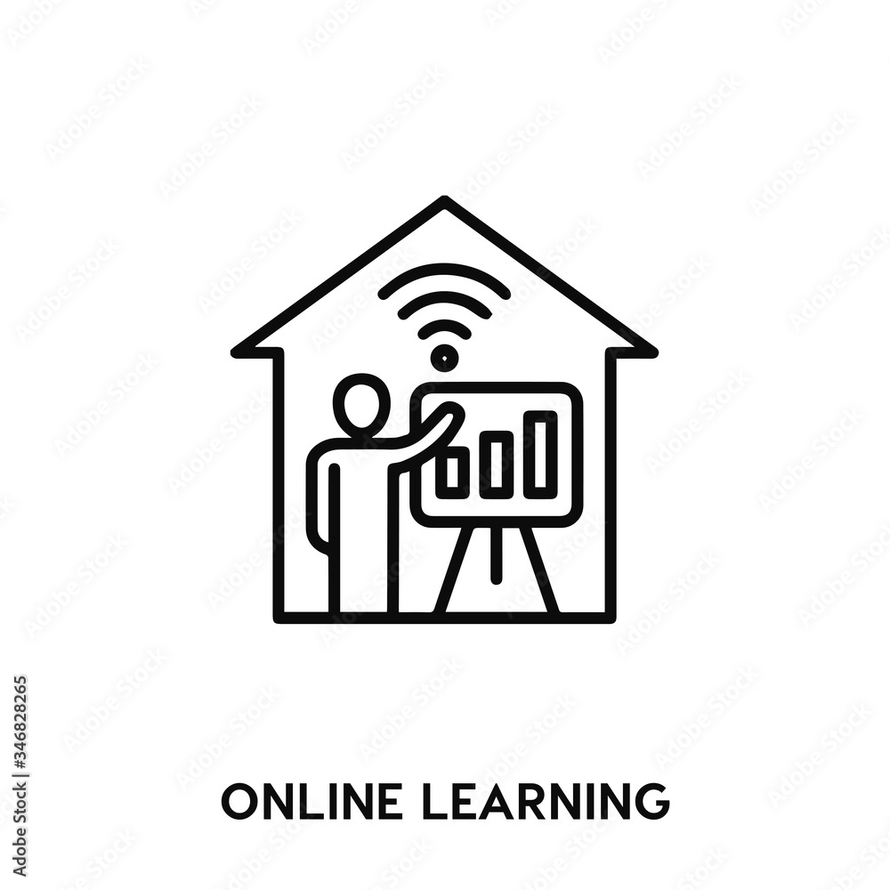 online learning icon vector. online learning sign symbol online learning icon vector. online learning sign symbol