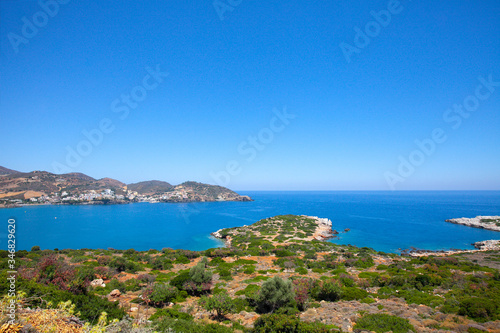 beautiful view of the island of Crete in Greece