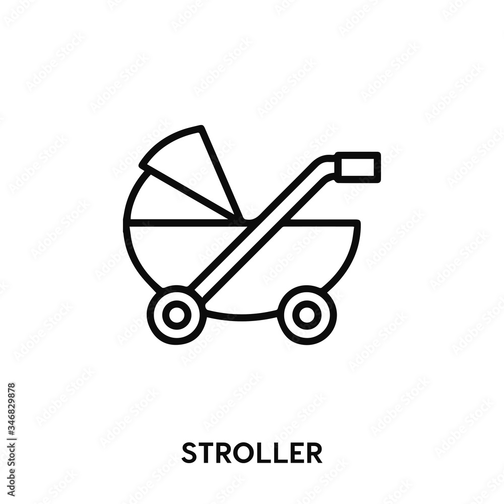 stroller icon vector. stroller sign symbol stroller icon vector. stroller sign symbol