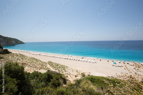 Beautiful beach on the Ionian sea, Lefkada island, Greece © rilueda