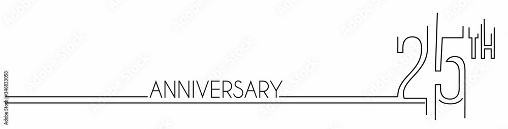 25th Years Anniversary Celebration vector illustration. 25th Years Anniversary Celebration vector illustration.