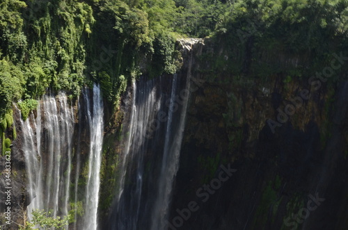 Beautiful autumn landscape waterfall in indonesia