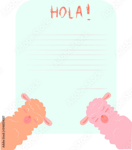 Vector lama alpaca vector illustration 