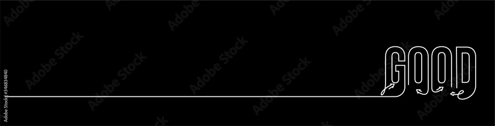 Good Calligraphic line art Text Vector illustration Design. Good Calligraphic line art Text Vector illustration Design.
