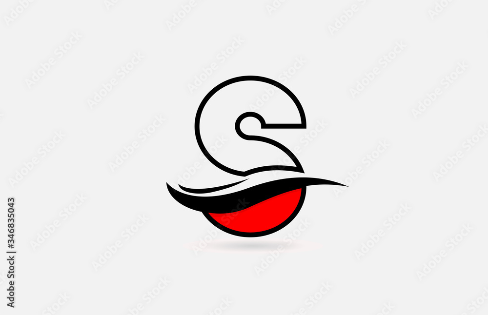 XXXXXXX red black alphabet letter logo icon for company with line ...